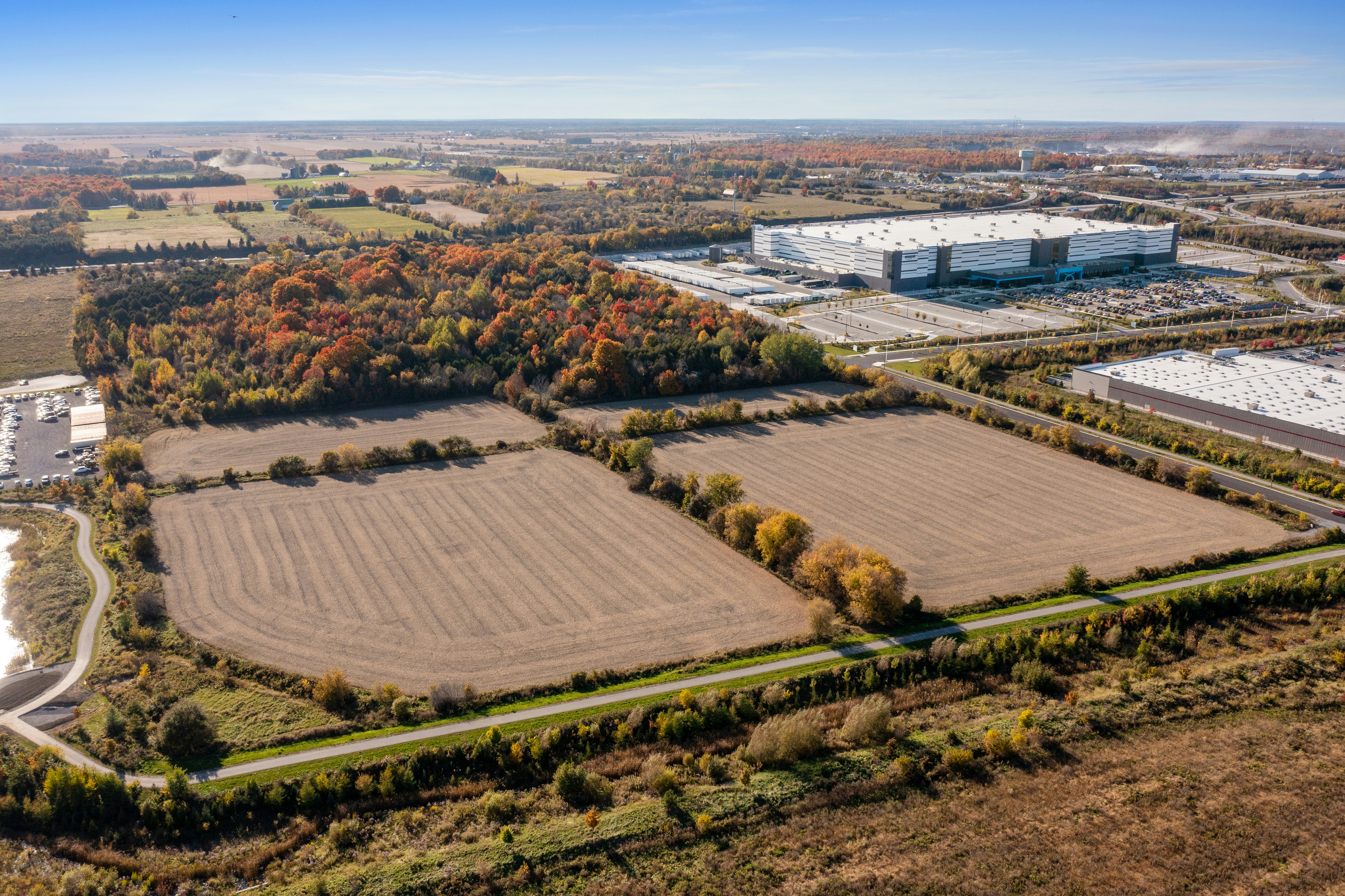 Aerial view of territorial development